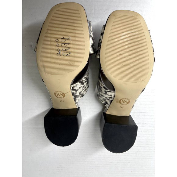 Michael Michael Kors Abbott Snakeskin Slide On Criss Cross Open Toed Sandals NEW - Picture 7 of 7